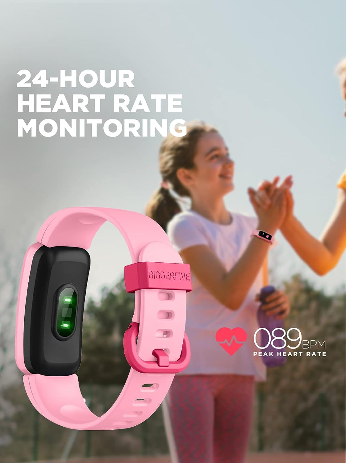 Vigor Kids Fitness Tracker for Girls Boys Ages 5-15, Kids Watch with IP68 Waterproof, Pedometer, Kids Activity Tracker with Heart Rate Sleep Monitor, Calorie Step Counter Watch